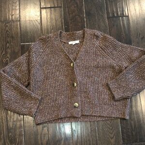 Peyton Primrose knit cardigan sweater size medium button detail